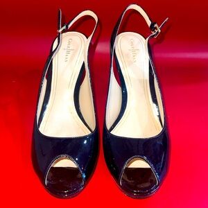 Cole Haan x Nike Air Patent Leather Sling Back Heels in size 9.5B
